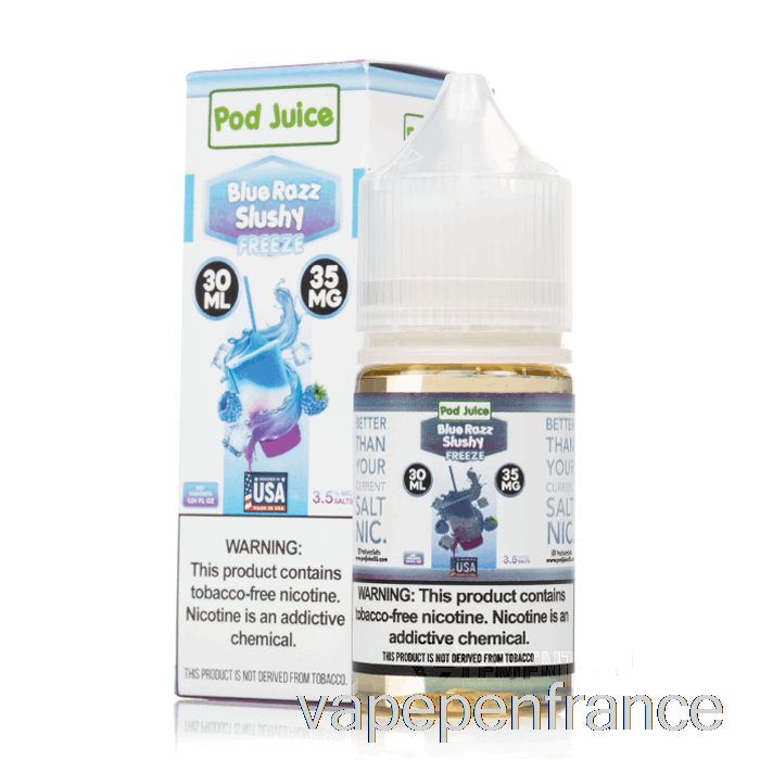 Geler La Glace Bleue Razz Slushy - Jus De Dosettes - 30 Ml 55 Mg Stylo Vape